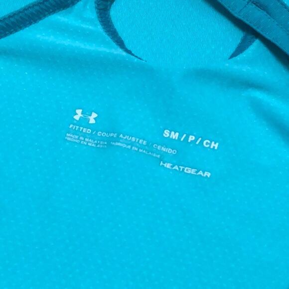 Under Armour Blue Fitted Heatgear Tank Top Size Small - Picture 5 of 5
